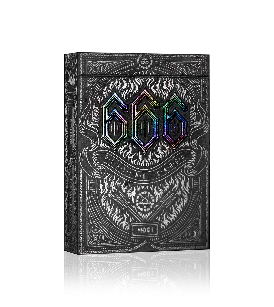 666 Holographite Playing Cards mit holografischer Folienveredelung